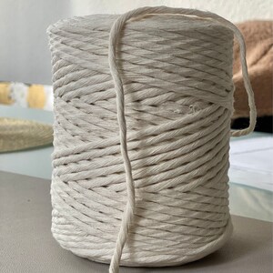 Corde Macramé Naturel 4 Mm – 75 M De Fil Coton Recyclé Et Viscose, Idéal Attrape-rêves Et Déco Boho - 6