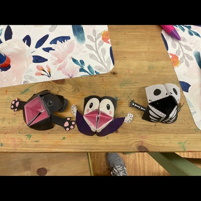 Set of 6 Black&amp;white PRINTABLE Woodland Animals Cootie Catchers PDF ...
