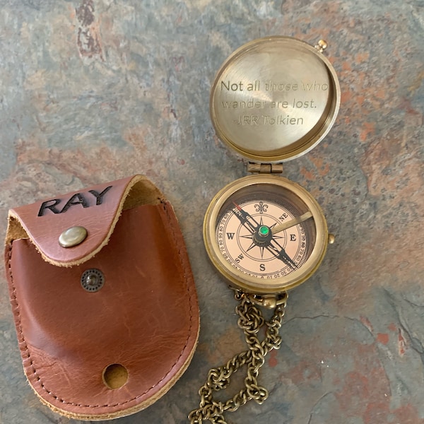 Engraved Compass Personalized Compass Custom Christmas Gift Compass ...