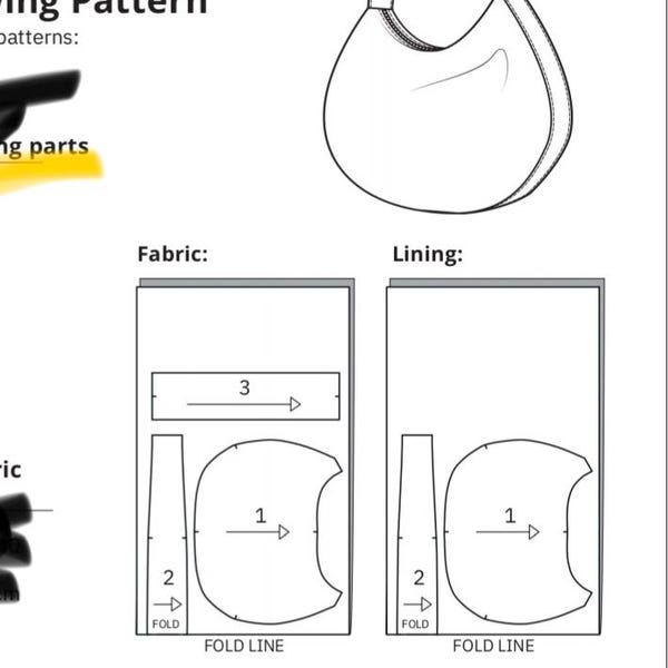 Crescent Bag Sewing Pattern PDF | Digital Download | Easy Zipper Bag ...