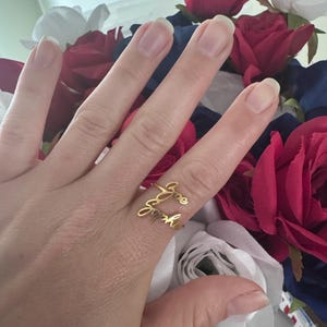 Sterling Silver Double Name Ring: Personalized Best Friend