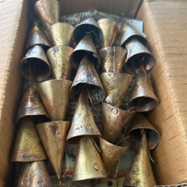 4er-Set Metall-Kuhglocken – Kupfer, Verschiedene  Produktbild-Vorschau 3