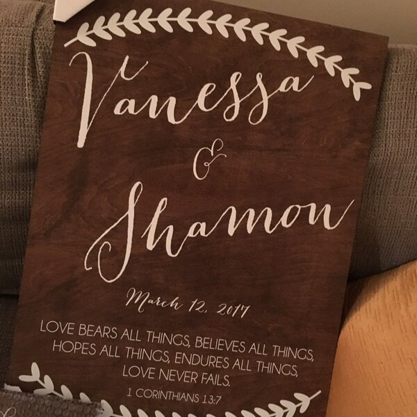 Ww7 Sign Wedding Welcome Sign - Quote Sign - Wooden Wedding Signs - Wood Ww7 -c ...
