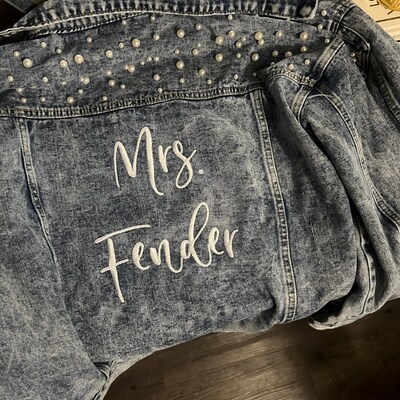 Embroidered Bride Denim Jacket, Bride Jean Jacket, Future Mrs Jacket ...