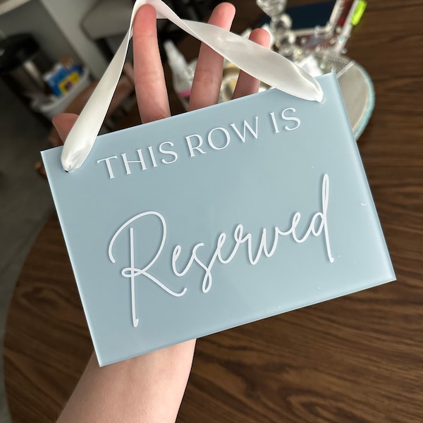 This Row is Reserved Sign for Wedding Ceremony, This Seat is Reserved ...