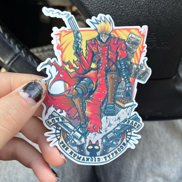 Trigun, Vash the Stampede, Anime Sticker, Vinyl Sticker