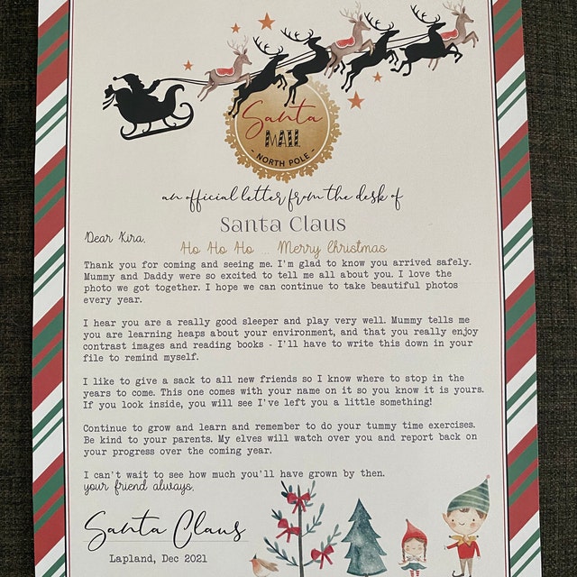 DIY Letter From Santa Printable EDITABLE Personalized Father Christmas Letters Brother and Sister Printable Instant Download Template A P191 Etsy UK