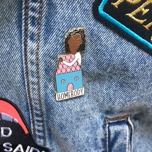 Introvert Pin, Enamel Pin, Homebody Pin, Introvert Gift, Housewarming ...