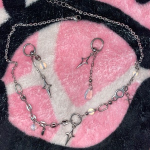 Venus Earrings Hypoallergenic Star Cross Grunge Goth Earrings - Etsy