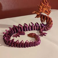Flexi Print-in-place Imperial Dragon - STL File for 3D Printing - Etsy ...
