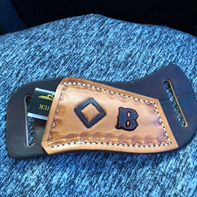 Cross Draw Monogrammed Knife Sheath for the Trapper Knives - Etsy