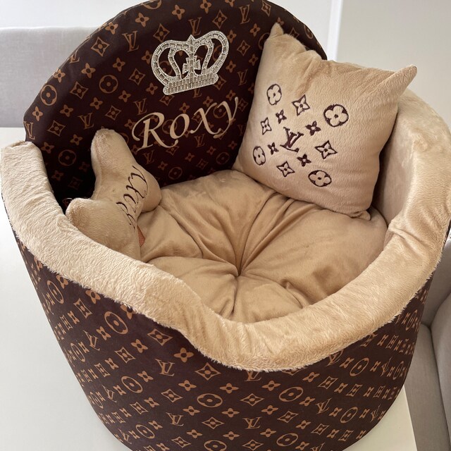 Louis Vuitton dog bed #LovesIt!!!