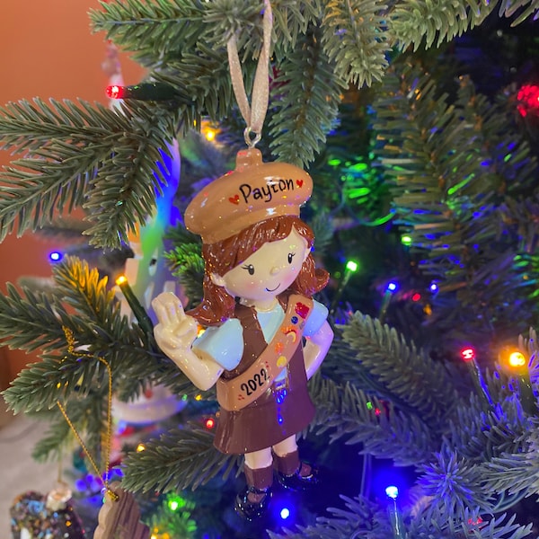 Scout Ornament, Girl Scout Ornament , Scout Personalized Ornament ...