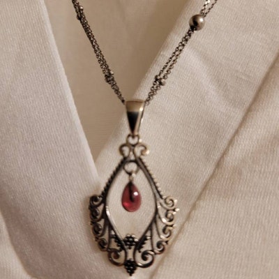 Mystic Topaz Rectangular Pendant Necklace 925 Sterling Silver - Etsy