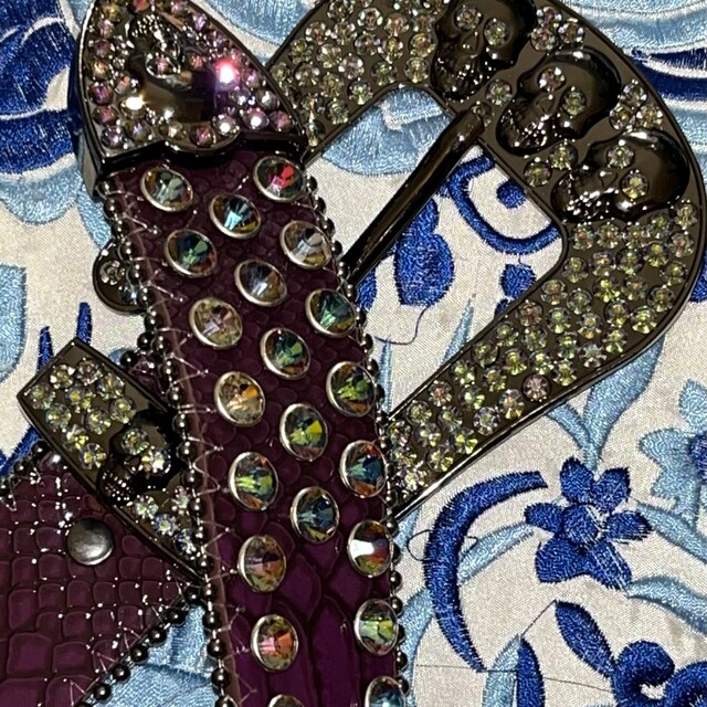 Gold Western Rhinestone Belts Bling Floral Buckle Cowgirl  display picture 1