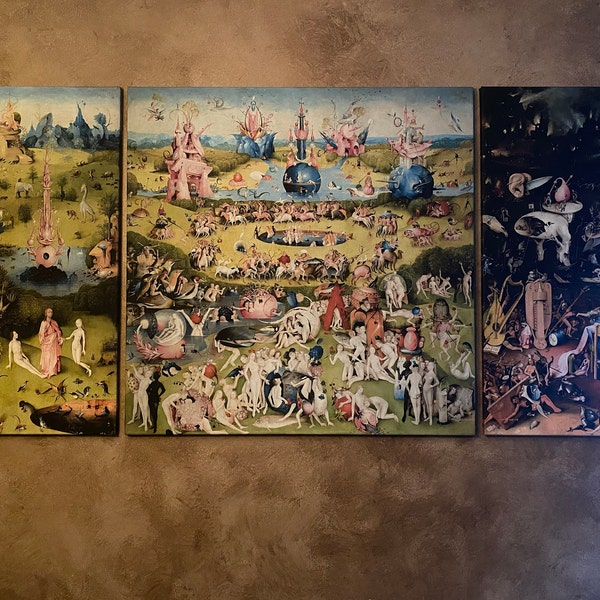 Hieronymus Bosch : Garden of Earthly Delights (triptych 1490) Canvas ...