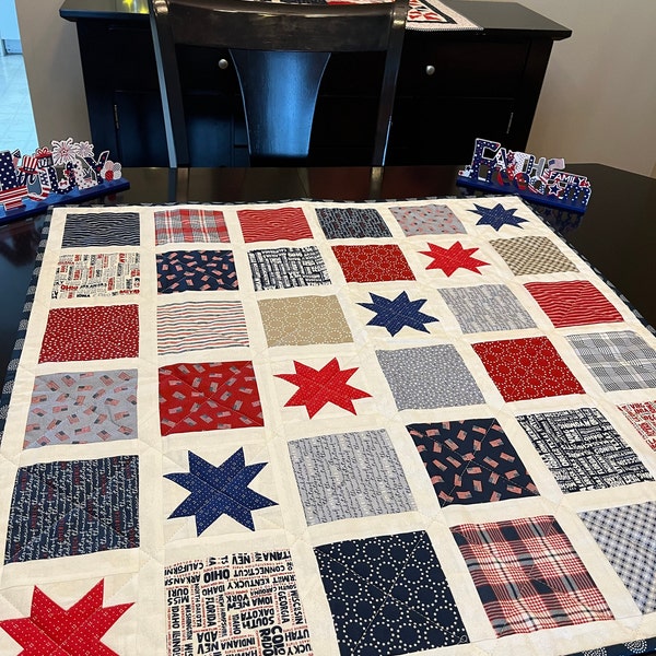 Falling Stars Table Topper - PDF Pattern - Etsy