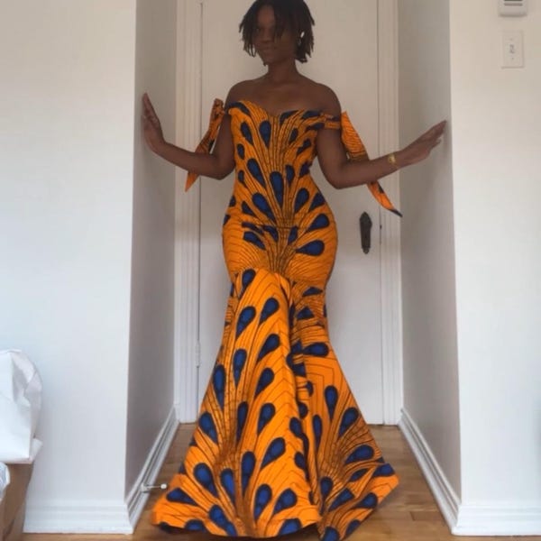 Sinachi African Print Infinity Dress