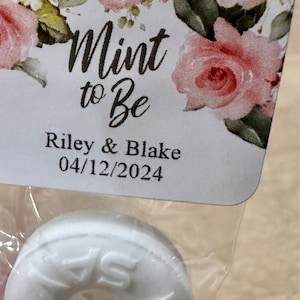 Mint to Be Wedding Favors, Wedding Favor Mints, Watercolor Floral ...