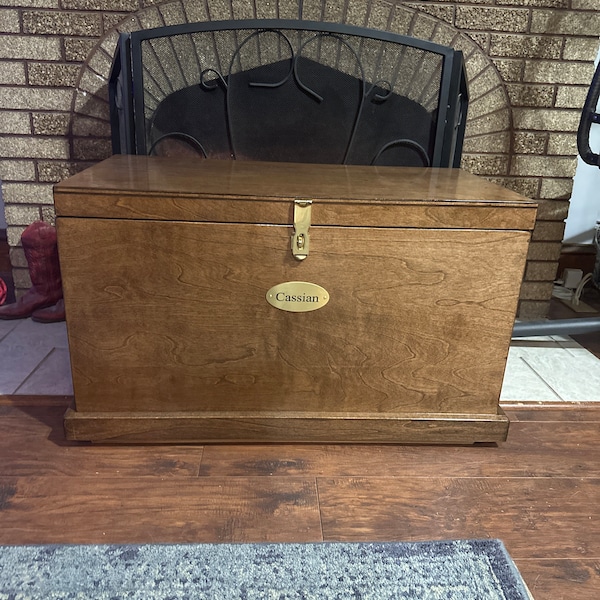 Starter Wood Tack Trunk With Brass Nameplate With Trunk Cover - Etsy