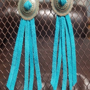 Leather Fringe Turquoise, 10 Length With 1/2 Bias at Top, Made in USA ...