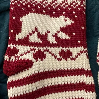 Polar Bear Stroll Crochet Stocking - Etsy