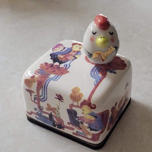Ceramic Music Box -korean Traditional Minhwa Painting, Moony Orgel