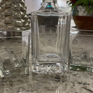 Personalized Whiskey Decanter Set Whiskey Decanter, Whiskey Set for Men ...