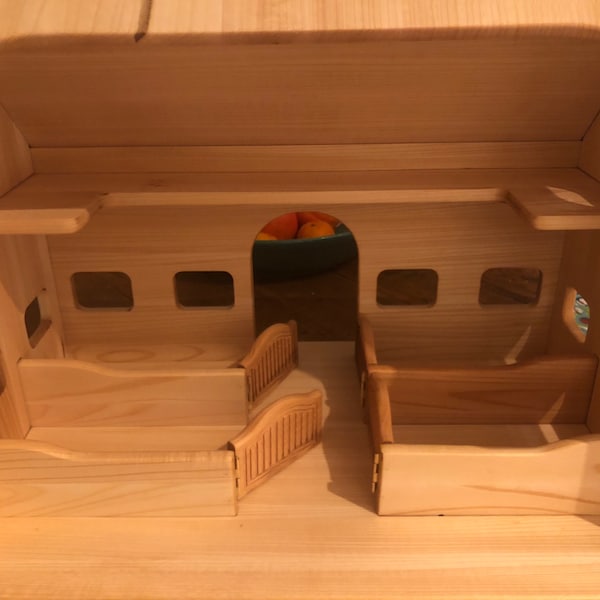 Wooden Noah's Ark With Animals Figures | Montessori and Waldorf Toys ...