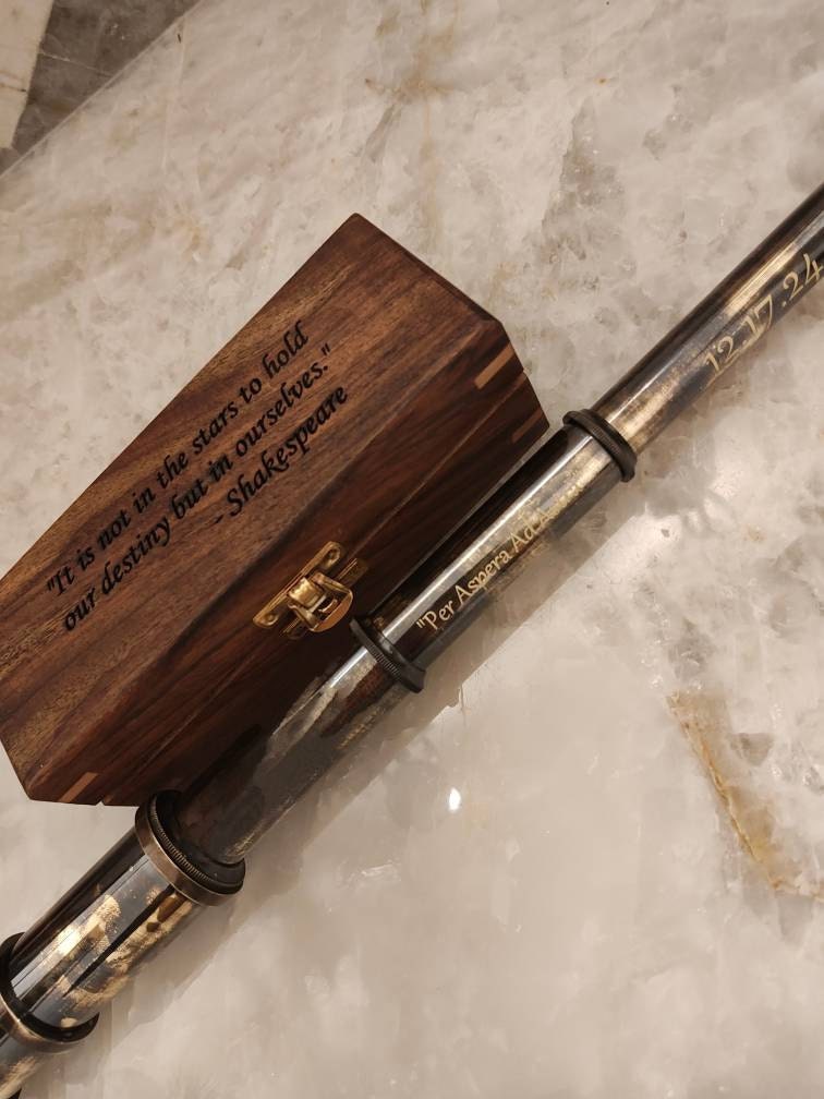 Brass Telescope, Engraved Spyglass, Pirate Telescope, Fathers Day Gift, Gift For Husband, Son Gift, steampunk Gift