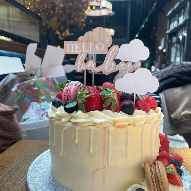 LOVENJOY „Oh Baby“ Kuchen-Topper Aus Holz – Rustikale Tortendeko Für Die Baby-Party