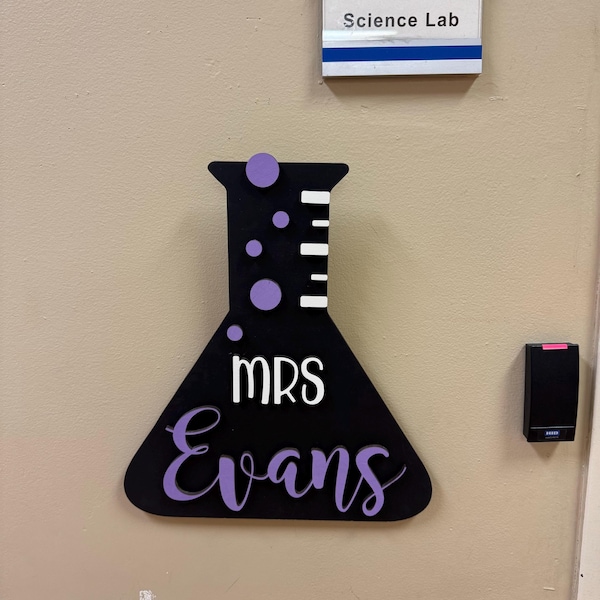 Science Teacher Sign for Science Classroom Door Decor - Personalized ...