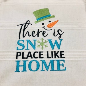 There's Snow Place Like Home Snowman Machine Embroidery Design - 3 ...