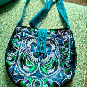 Handmade Yoga Mat Bag Hmong Embroidered Fair Trade in Purple | Etsy
