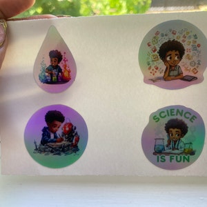 Black Girls in Science Clipart, African American Kid Scientist PNG ...
