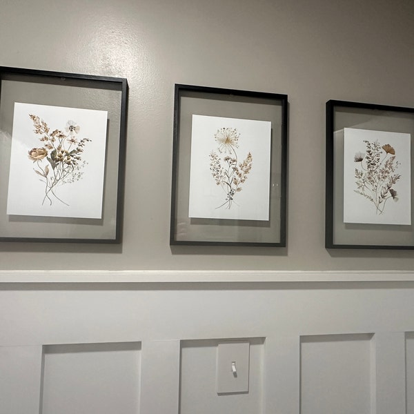 Wildflowers Print Set of 6, Watercolor Flower Gallery Wall Set, Boho ...
