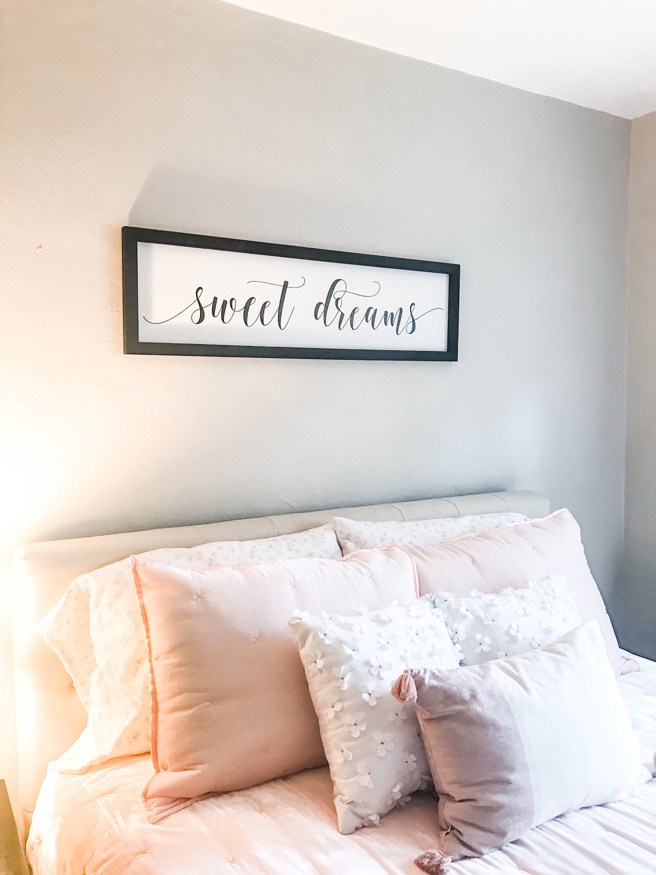 Sweet Dreams Sign Master Bedroom Sign For Over Bed Master Bedroom Wall