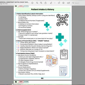Medical Assistant Notes & Cheat Sheet Bundle, Hyperlinked, Bonus Interview Prep, Med Cheat Sheet, Medical Assistant Toolkit