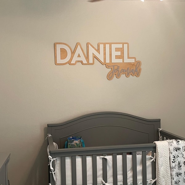 Name Sign Girl Rustic Rectangular Custom Wood Name Sign | Boho Name Sign | Girl Name Sign | Above Crib ...
