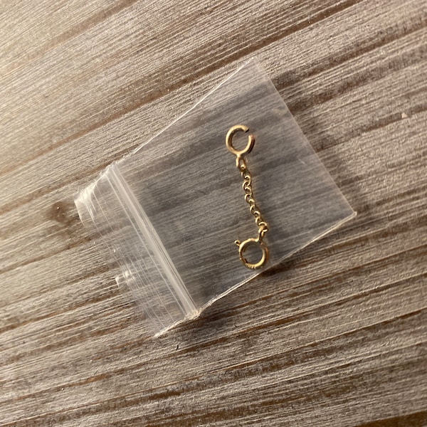 Solid 9ct Yellow Gold Chain Extender, Bracelet Extender By Huiyi Tan