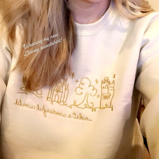 Disney World Parks EMBROIDERED Sweatshirt What a Wonderful