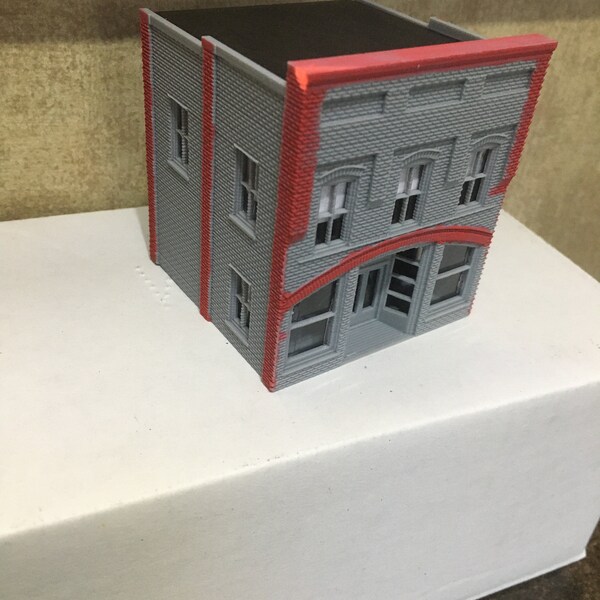 HO Scale DEPARTMENT STORE - Building Flat/ Front W/LED - Scratch - Foto 7
