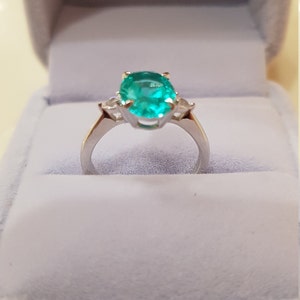 Oval Paraiba Tourmaline Ring Sterling Silver Engagement Ring for Women ...