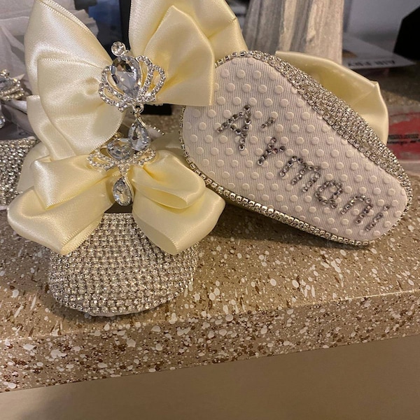 Bimbalo Rhinestone Baby Girl Christening Shoes for girls main image 1