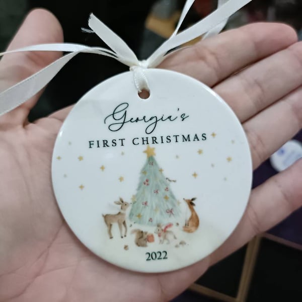 Personalised Baby's First Christmas Decoration | Keepsake Christmas ...