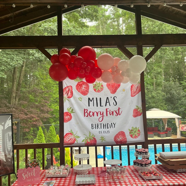 Berry First Birthday Decor - Temu