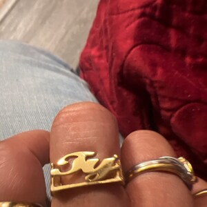 Personalized Name Ring Cursive Font Name Ring Custom Name - Etsy