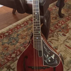 マンドリン ローズウッドピックガード、MOP＆アバロンインレイ