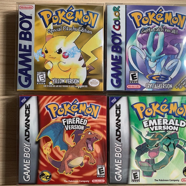 Pokemon All Versions Reproduction Replacement 12 Boxes for Game Boy ...