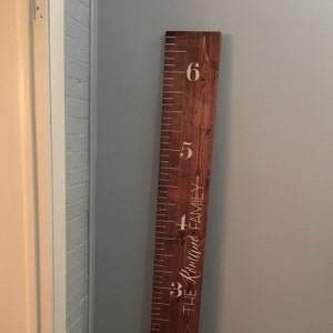 Wood Growth Chart Ruler Hand Painted - Etsy